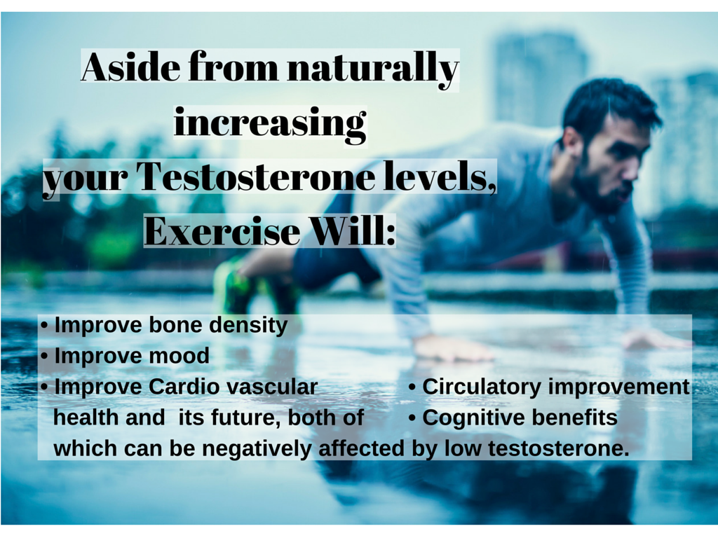 Exercise can help with issues of low Testosterone